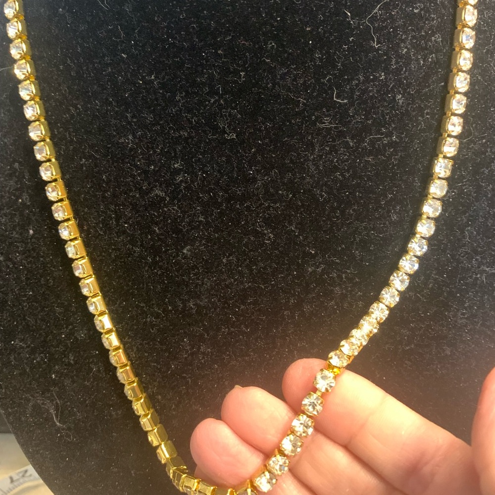 New CZ Gold Filled Necklace 24”